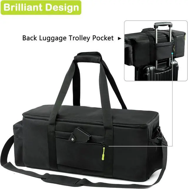 Alt view image 4 of 7 - Dj Cable Bag-24 Large Dj Cable File Bag-Dj Cabel Organizer Case-Travel Gig Bag-DJ Gear Bag for Dj Accessories-Dj Equipment Case with Padded Bottom and Divdiers