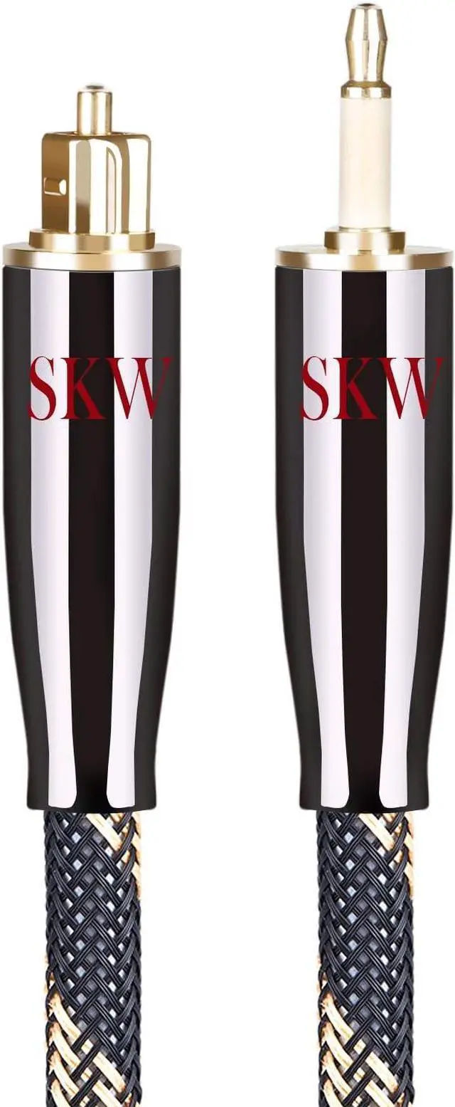 Main image of Mini Toslink to Toslink Optical Digital Audio Cable Nylon 16.4ft/5M