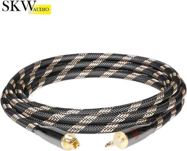 Alt view image 2 of 7 - Mini Toslink to Toslink Optical Digital Audio Cable Nylon 16.4ft/5M