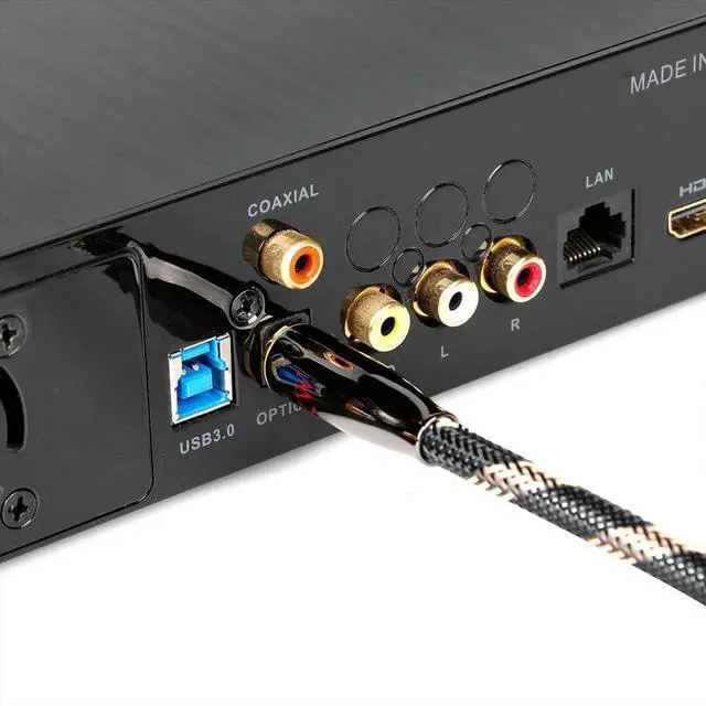 Alt view image 7 of 7 - Mini Toslink to Toslink Optical Digital Audio Cable Nylon 16.4ft/5M