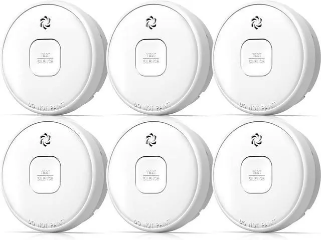 Main image of Smoke Detector Battery Operated, 10-Year Smoke Alarm with Photoelectric Sensor, Fire Alarms Smoke Detectors with Test Button and Low Battery Warning, Fire Safety for Home,6 Pack