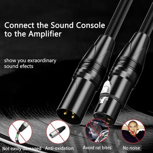 Alt view image 5 of 7 - XLR Cables 25ft 6 Pack, Professional XLR Microphone Cable Male to Female, Gold-Plated 3-pin X LR Speaker Cables Balanced Mic Cord, Multicolor