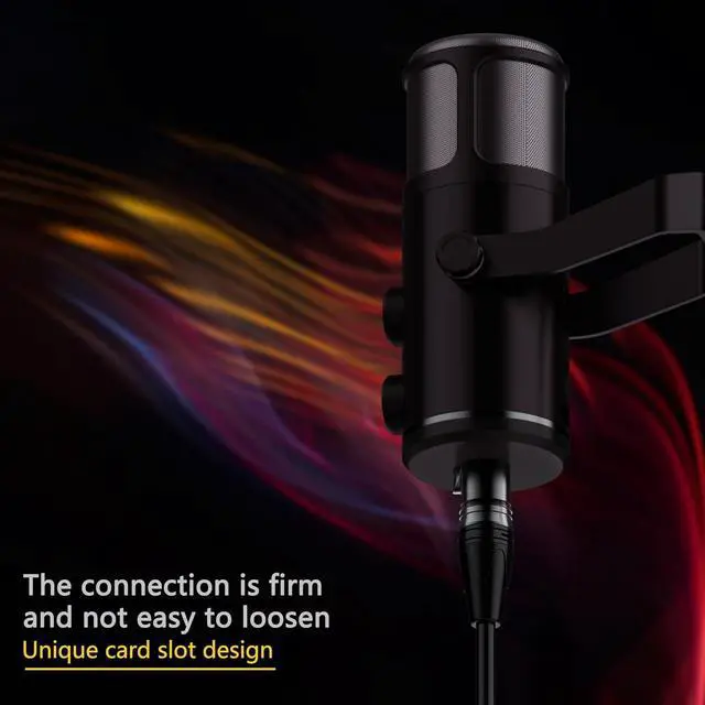 Alt view image 7 of 7 - XLR Cables 25ft 6 Pack, Professional XLR Microphone Cable Male to Female, Gold-Plated 3-pin X LR Speaker Cables Balanced Mic Cord, Multicolor