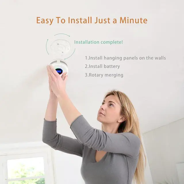 Alt view image 7 of 7 - 3Pack Upgraded Interlinked Smoke Carbon Monoxide Detector, Battery Powered&Wireless Interconnected Smoke and CO Alarm, Transmission Range of Over 820 ft (Includes Battery)