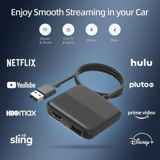 Alt view image 6 of 7 - Car TV Mate, Carplay HDMI Adapter Converter for Fire TV Stick, Google, Set-top Box, Screen Thrower, Game Consoles,HDMI Multimedia Adapter for Cars with Wired CarPlay from 2016,Plug & Play