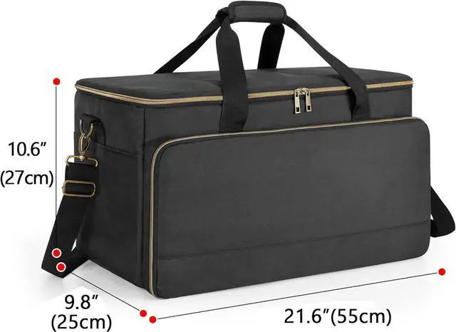 Alt view image 7 of 7 - Large Travel DJ Cable File Bag with Inner Detachable Divider and Padded Compartment for 15.6 Laptop, Cable Organizer Bag for Cords, Sound Equipment, DJ Gear, Musician Accessories