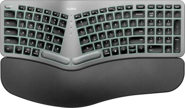 Main image of RT05 Wireless Ergonomic Keyboard, Split Keyboard with Wrist Rest, USB-C Charging, 7-Color Backlight, Natural Typing, Bluetooth and USB Connectivity, Compatible with Windows,Mac