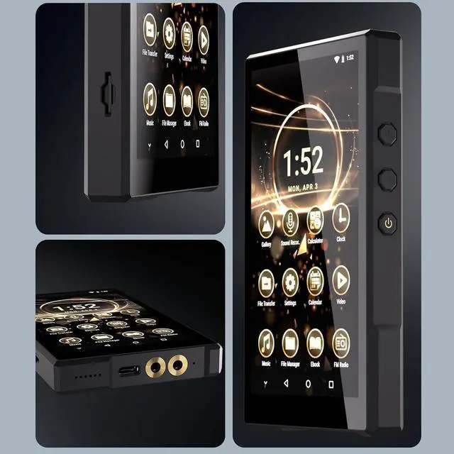 Alt view image 6 of 6 - MP3 Player with Bluetooth and WiFi, Freely App Download, Pre-Installed Spotify, Audible, 5.0'' HD IPS Display, Octa-core, 5000mAh Battery, MP4 Android Music Player Up to 1TB