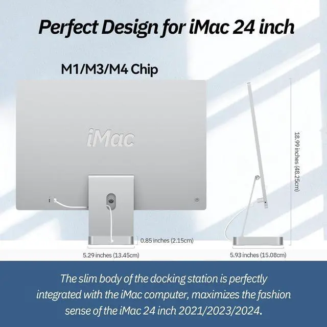 Alt view image 4 of 7 - USB C Hub for iMac 24 inch 2021/2023/2024, Minisopuru iMac Hub Support M.2 NVMe SSD, iMac Accessories for iMac M1/M3/M4, iMac Adapter with USB A/C 10Gbps, SD/TF, M.2 SSD (Not Included), Silver