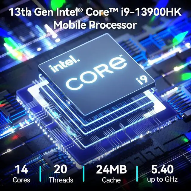 Alt view image 2 of 7 - Mini PC Mini IT13 2025 Edition, 13th Gen  i9-13900HK NUC13 Mini Computers(up to 5.4GHz), 32GB DDR4/2TB M.2 NVMe Gen4*4 SSD Windows 11 Pro Support Wi-Fi 6E/Bluetooth 5.2/USB 4.0/2.5G LAN/8K