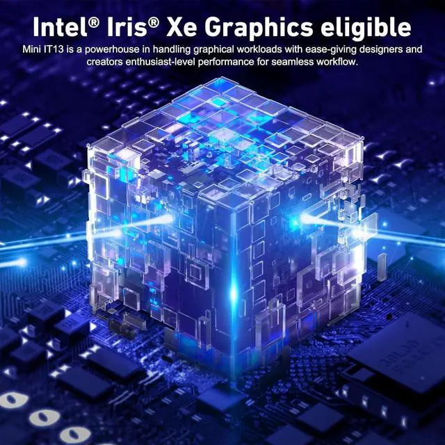 Alt view image 3 of 7 - Mini PC Mini IT13 2025 Edition, 13th Gen  i9-13900HK NUC13 Mini Computers(up to 5.4GHz), 32GB DDR4/2TB M.2 NVMe Gen4*4 SSD Windows 11 Pro Support Wi-Fi 6E/Bluetooth 5.2/USB 4.0/2.5G LAN/8K