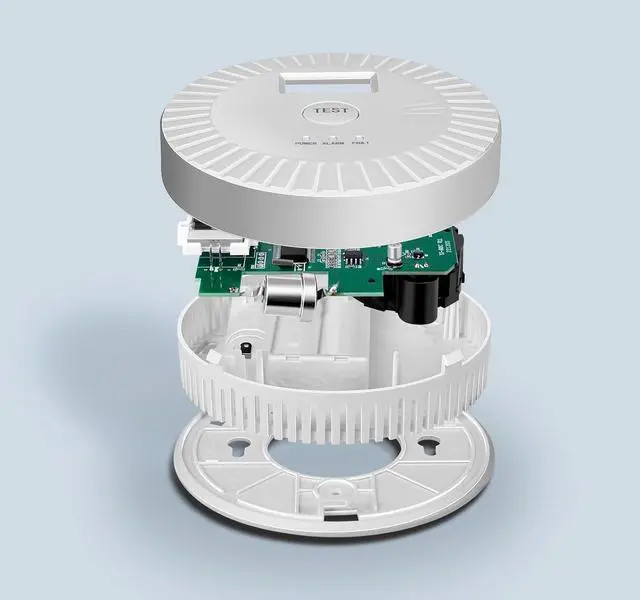 Alt view image 4 of 6 - 5 Pack Smoke Detector Carbon Monoxide Detector Combo Battery Powered,Carbon Monoxide Detector Smoke Alarm with Test Button,Smoke and Carbon Monoxide Detector with Digital Display