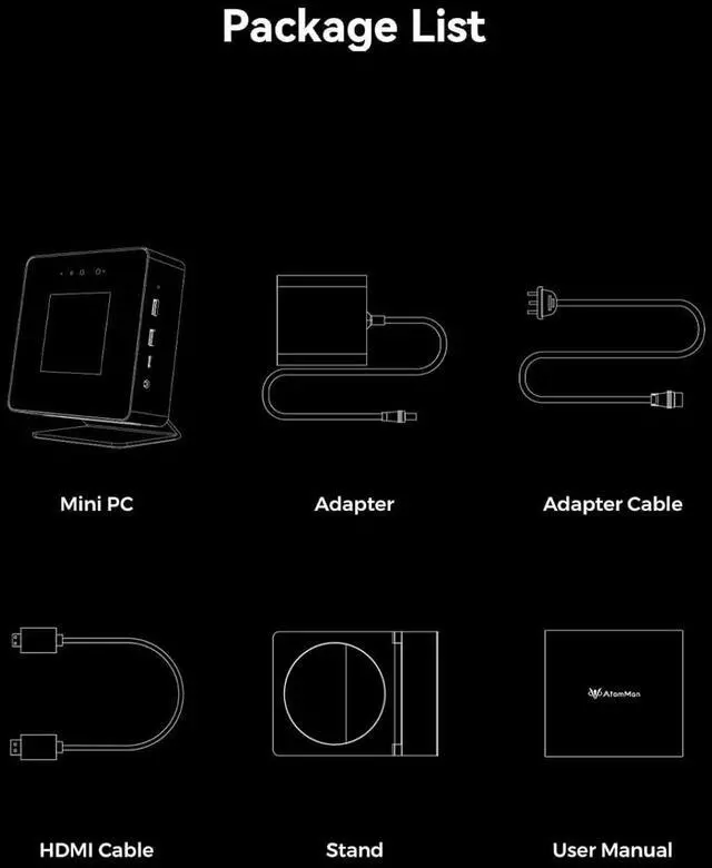 Alt view image 7 of 7 - X7 Ti Mini PC  Core Ultra 9 Processor 185H(16T/22C, up to 5.1GHz) with FHD 1080P Camera Barebene Version, HDMI/DP/2x USB4 Output, 2X 5G LAN, WiFi 7, 4 Inch Smart Screen Gaming PC