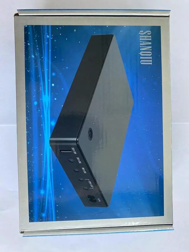 Alt view image 7 of 7 - Shanqiu Mini UPS Battery Backup Uninterruptible Power Supply for Router, Modem, Security Camera with Input AC Output USB 5V DC 5V 9V 12V (74Wh)