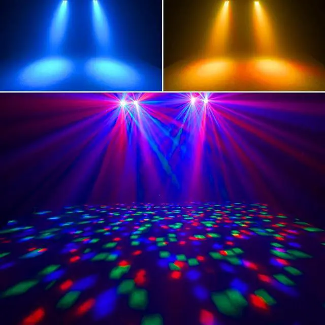 Alt view image 3 of 7 - DJ Lights with Stand, Rotating Disco Ball PartyBar Light Set, LED DJ Lights Remote & Sound Activated, Mobile Stage Lighting Package, for Parties Gig Bar Move Band Wedding Halloween Christmas