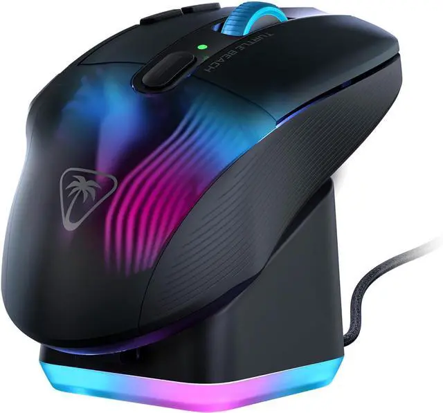Main image of Turtle Beach Kone XP Air Wireless Customizable Ergonomic RGB Gaming Mouse, Bluetooth, 19K DPI Optical Sensor, 100-hour Battery & Charging Dock, 29 Programmable Inputs & RGB Lighting, 4D Wheel  Black