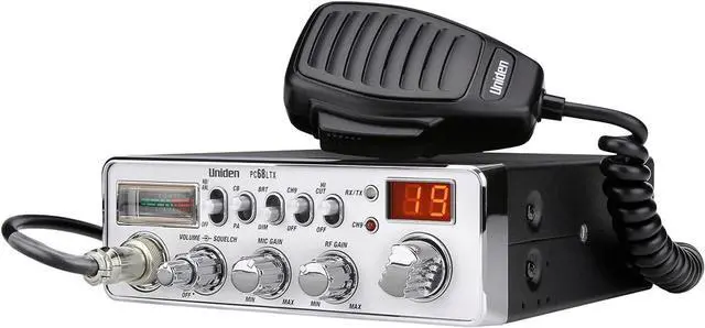 Alt view image 3 of 7 - PC68LTX 40-Channel CB Radio with PA/CB Switch, RF Gain and Mic Gain Control, Analog S/RF Meter, Instant Channel 9, Automatic Noise Limiter, and Hi-Cut Switch,Silver