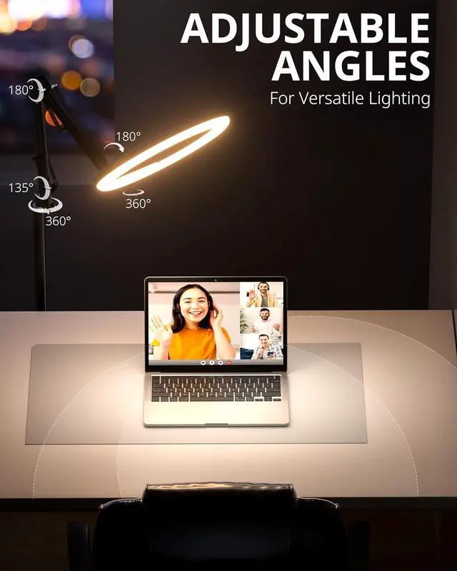 Alt view image 4 of 6 - LED Ring Light Tripod with Phone Holder & Casters, Adjustable Overhead Phone/Camera Mount for iPhone, Video Recording, Live Streaming, Cooking (Mobile Stand with Light & Tripod)