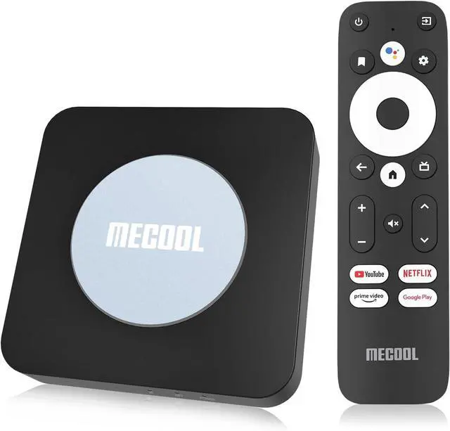 Main image of Android 11.0 TV Box, MECOOL KM2 Plus 2GB 16GB Smart TV Box with Netflix Certified, Google Assistant Dolby Atmos, TV Box 4K Support AV1, 2.4G/5G, Ethernet, WiFi 5, BT 5.0 with Amlogic S905X4 (Black)