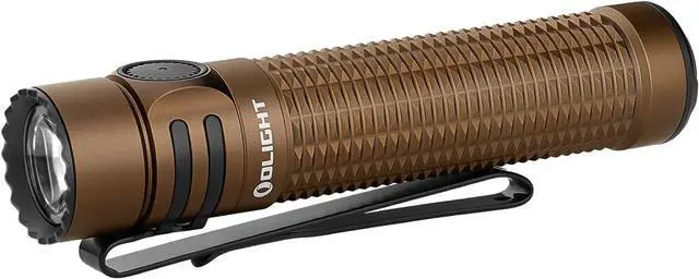 Main image of Warrior Mini3 1750 Lumens Rechargeable Tactical Flashlight with Dual Switch and Proximity Sensor, LED Light for EDC, Outdoor, Camping and Emergency (Desert Tan)