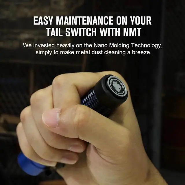 Alt view image 7 of 7 - Warrior Mini3 1750 Lumens Rechargeable Tactical Flashlight with Dual Switch and Proximity Sensor, LED Light for EDC, Outdoor, Camping and Emergency (Desert Tan)