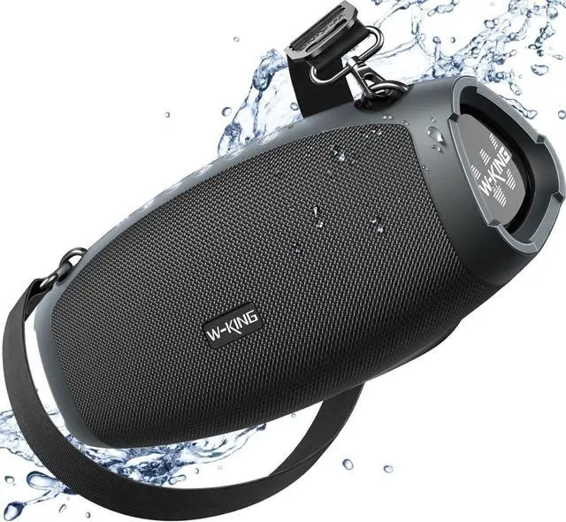 Main image of W-KING Portable Speakers Bluetooth Wireless, 120W MAX IPX6 Waterproof Loud Bluetooth Speaker Boombox, Triple Passive Radiator/Subwoofer*2-70W Deep Bass/DSP/42H/PowerBank/EQ/Party Large Outdoor Speaker