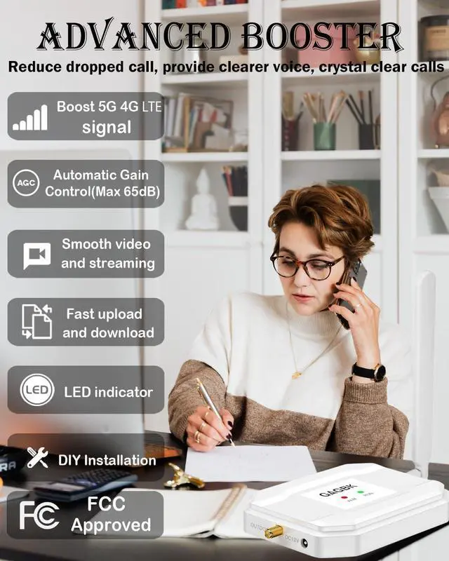 Alt view image 3 of 7 - Latest Verizon Cell Phone Signal Booster Verizon Signal Booster Cell Phone Booster 5G 4G LTE Band 13 Cellular Booster Straight Talk Signal Amplifier Cell Extender Cell Booster for Home