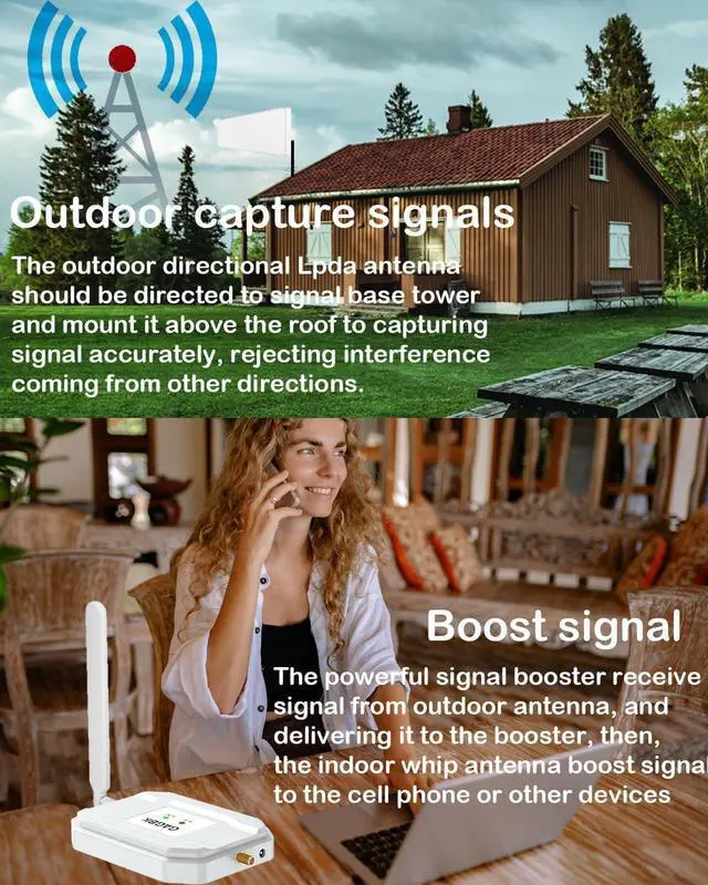 Alt view image 5 of 7 - Latest Verizon Cell Phone Signal Booster Verizon Signal Booster Cell Phone Booster 5G 4G LTE Band 13 Cellular Booster Straight Talk Signal Amplifier Cell Extender Cell Booster for Home