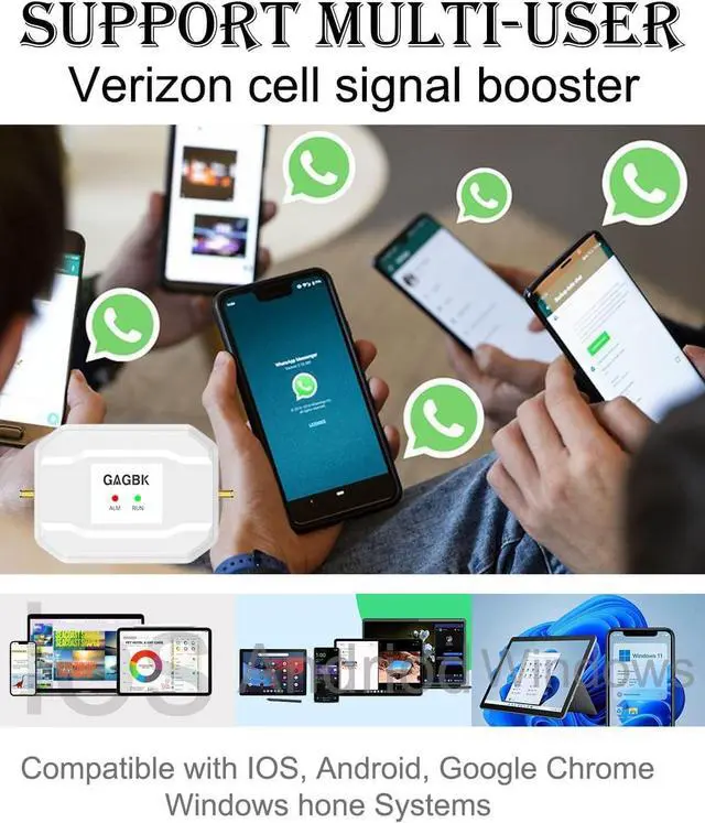 Alt view image 7 of 7 - Latest Verizon Cell Phone Signal Booster Verizon Signal Booster Cell Phone Booster 5G 4G LTE Band 13 Cellular Booster Straight Talk Signal Amplifier Cell Extender Cell Booster for Home
