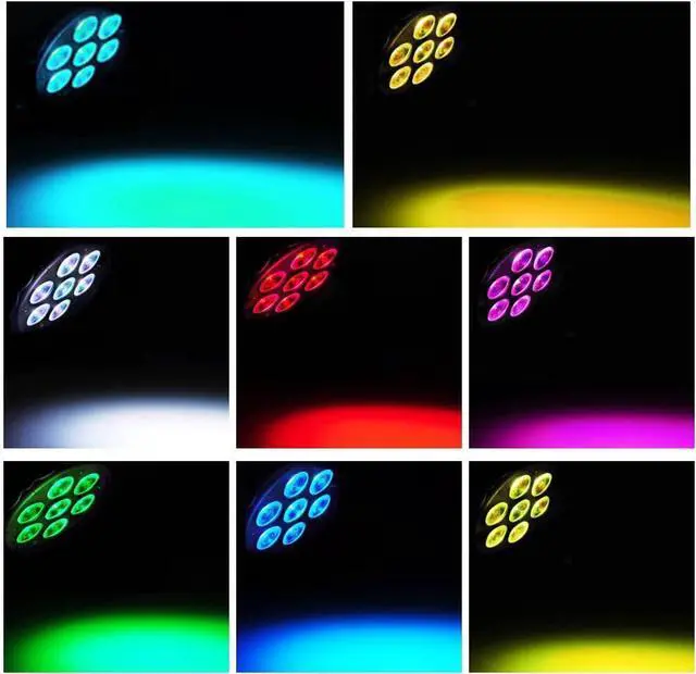 Alt view image 4 of 7 - 2PCS Moving Head Dj Lights,7 x 12W RGBW Stage Lighting Mini Moving Head, DMX DJ Lights Remote Control Sound Activated, Mini Moving Heads Wash Light for Parties