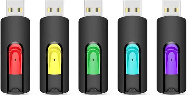 Main image of 128GB Flash Drive 5 Pack 128GB USB Flash Drives Thumb Drive 128 GB USB Drive USB 2.0 Memory Sticks Jump Drives 128G (5 Pack, Red Green Cyan Yellow Purple)