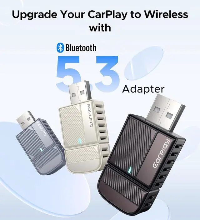 Alt view image 2 of 7 - CarPlay Wireless Adapter for , Convert Wired to Wireless CarPlay Adapter for iPhone [Mini Size, USB-A & USB-C/Type-C, No Delay, Plug & Play], Compatible with Cars from 2016, Brown