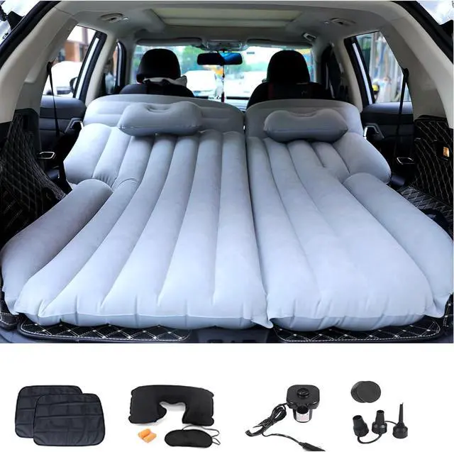 Main image of Inflatable SUV Air Mattress 3 in 1 Thickened Flocking Inflatable Car Camping Travel Air Mattress with 2 Pillows & Air Pump,Portable Car Sleeping Bed for SUV|MPV|Minivan