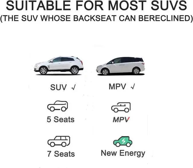 Alt view image 5 of 7 - Inflatable SUV Air Mattress 3 in 1 Thickened Flocking Inflatable Car Camping Travel Air Mattress with 2 Pillows & Air Pump,Portable Car Sleeping Bed for SUV|MPV|Minivan