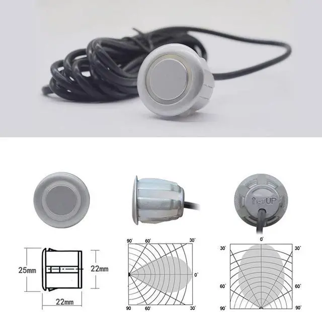 Alt view image 6 of 6 - Car Parking Sensors Kit Reverse Radar parktronic System Auto Electronics Vehicle Backup Assistant Reverse 8 Sensor (Matte Black)