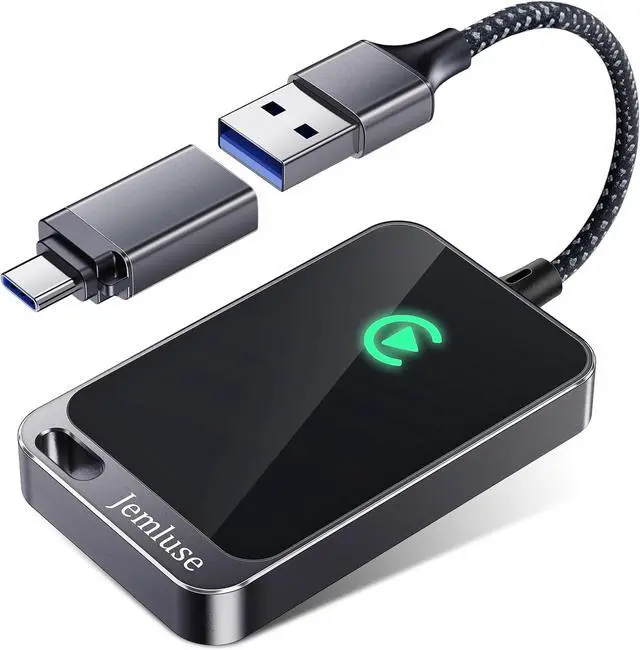 Main image of Wireless CarPlay Adapter for  iPhone (2024 Upgraded) - Multi-User Seamless Connection for Convert Wired to Wireless Car Play Adapter - No Latency from iOS 10+ to Screen w/USB C (Gray)