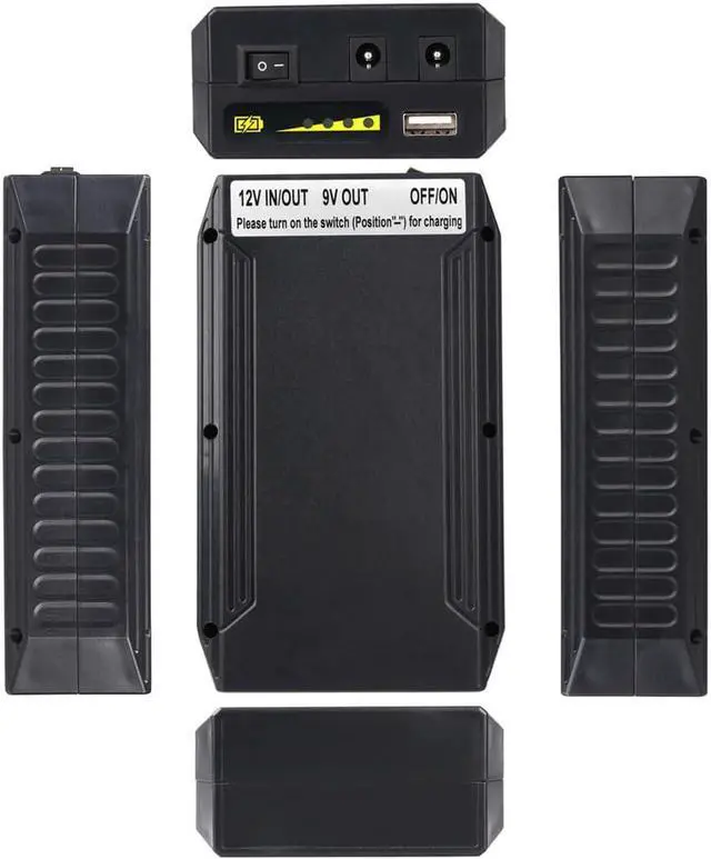Alt view image 4 of 5 - 12V Lithium ion Battery Pack, 11.1V/9000mAh 99.9Wh Portable Power Bank, DC 12/9V and 5V USB Multiple Output for LED Light Strip, CCTV Camera, Heated Jacket, Mobile, Spectra Pump, and More