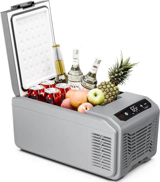 Main image of Star Car Refrigerator, 12 Volt Car Fridge, 16 QT Portable Freezer Compressor Electric Cooler For Car, Control Panel with Lock, -4-68 12V DC & 100V AC for Car/RV/Camping/Travel