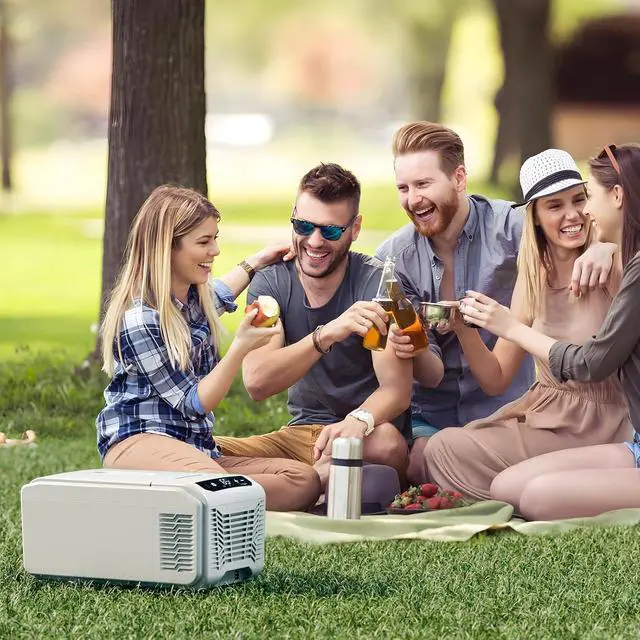 Alt view image 7 of 7 - Star Car Refrigerator, 12 Volt Car Fridge, 16 QT Portable Freezer Compressor Electric Cooler For Car, Control Panel with Lock, -4-68 12V DC & 100V AC for Car/RV/Camping/Travel