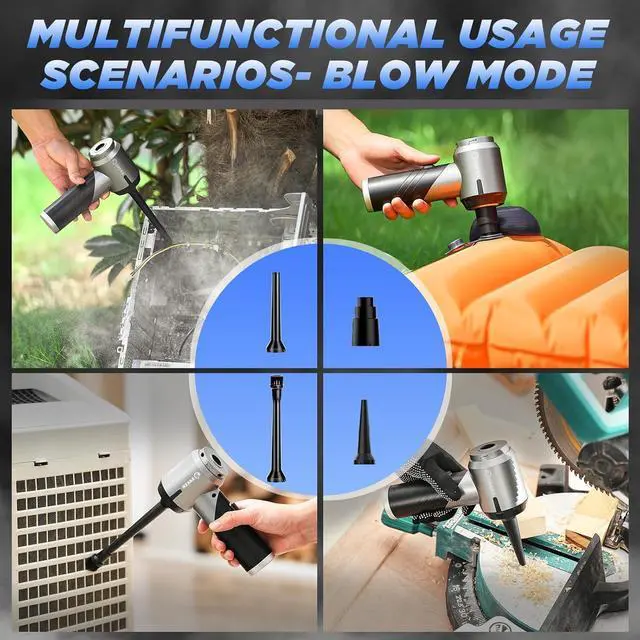 Alt view image 5 of 7 - Handheld Car Vacuum Portable Cordless17000PA Mini Vacuums Rechargeable Foldable Vacuum Cleaner with Brushless Motor for Gifts Home,Office Pet HL132 Black
