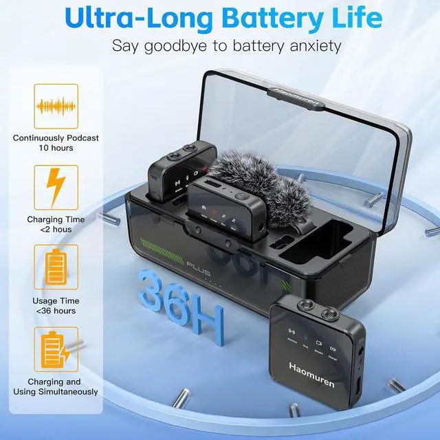 Alt view image 3 of 7 - Wireless Lavalier Microphone for iPhone/Android, Mini Mic with Noise Reduction, Compatible with Camera, iPad, Tablet, PC, Plug & Play Lapel Microphone for Video Recording, Stream, Vlog (Black)