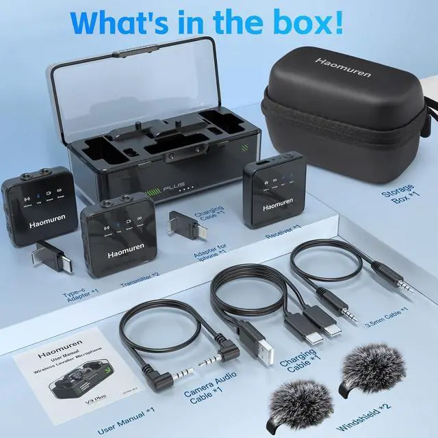 Alt view image 7 of 7 - Wireless Lavalier Microphone for iPhone/Android, Mini Mic with Noise Reduction, Compatible with Camera, iPad, Tablet, PC, Plug & Play Lapel Microphone for Video Recording, Stream, Vlog (Black)