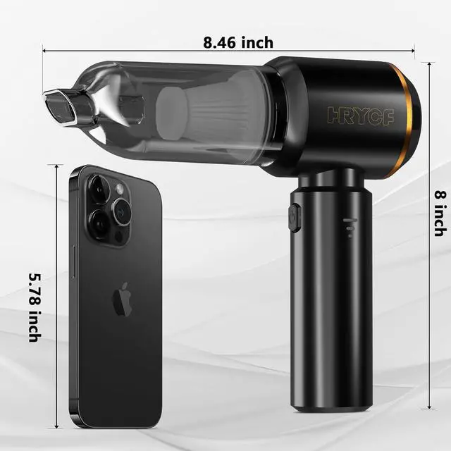 Alt view image 7 of 7 - Handheld Vacuum,Car Vacuum Cleaner,4-in-1 20000PA High Power Portable Rechargeable Vacuum Cleaner with Brushless Motor, Small Handheld Vacuum & Air Blower & Pump-Black