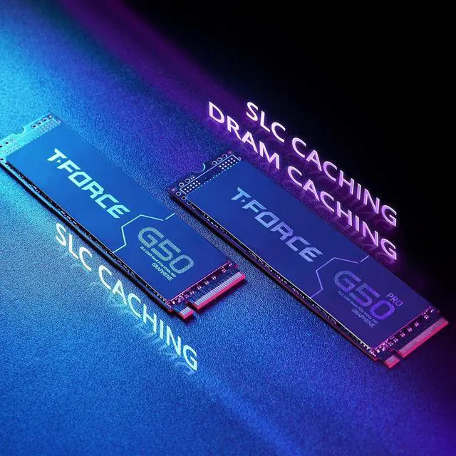 Alt view image 4 of 7 - T-Force G50 1TB SLC Caching 3D TLC NAND NVMe InnoGrit PCIe Gen4x4 M.2 2280 Gaming SSD with Ultra-Thin Graphene Heat Spreader Works with PS5 Read/Write 5000/4800 MB/s TM8FFE001T0C129