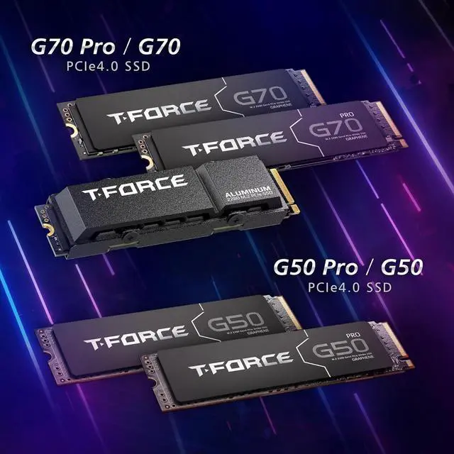 Alt view image 5 of 7 - T-Force G50 1TB SLC Caching 3D TLC NAND NVMe InnoGrit PCIe Gen4x4 M.2 2280 Gaming SSD with Ultra-Thin Graphene Heat Spreader Works with PS5 Read/Write 5000/4800 MB/s TM8FFE001T0C129