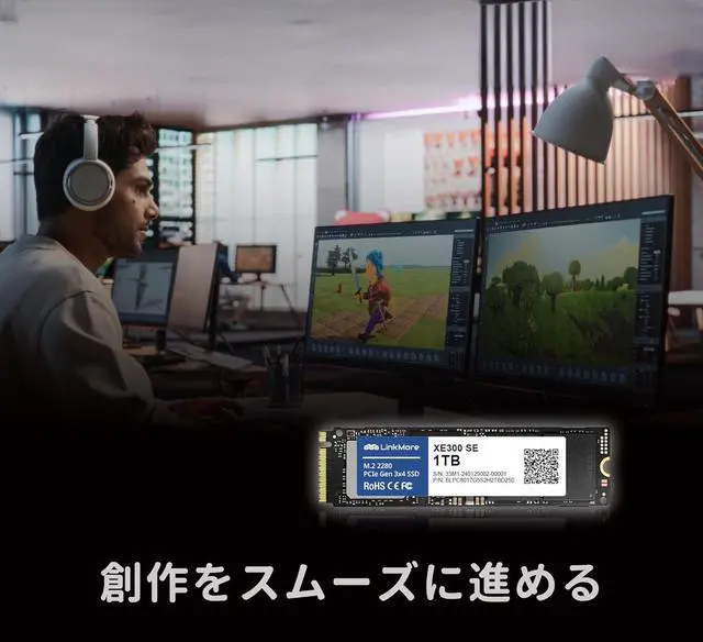 Main image of XE300 SE 1TB PCIe Gen3 NVMe M.2 2280 Internal Solid State Drive, Gen3.0X4 Read Speed Up to 2100MB/s for Latop and PC