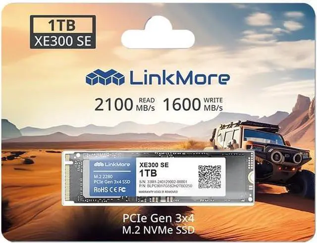 Alt view image 6 of 6 - XE300 SE 1TB PCIe Gen3 NVMe M.2 2280 Internal Solid State Drive, Gen3.0X4 Read Speed Up to 2100MB/s for Latop and PC