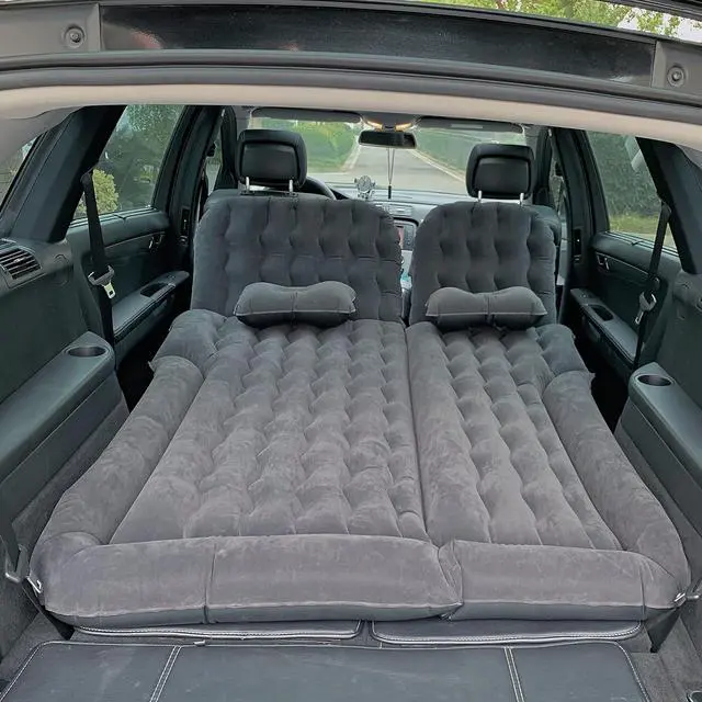Alt view image 2 of 6 - 3 in 1 SUV Air Matterss | Car Mattress with Electric Air Pump-2 Support Fillers & 2 Pillows Fits SUV|MPV|Minivan for Road Trip Camping Black