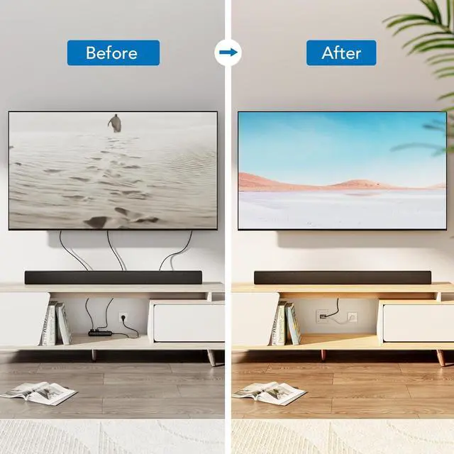 Alt view image 6 of 7 - in-Wall TV Cable Concealer Kit with Recessed Power  Triple Outlet, 9ft Cord, and Hand Saw  Easy, Safe Cable Management for Organized TV and Home Theater Setups