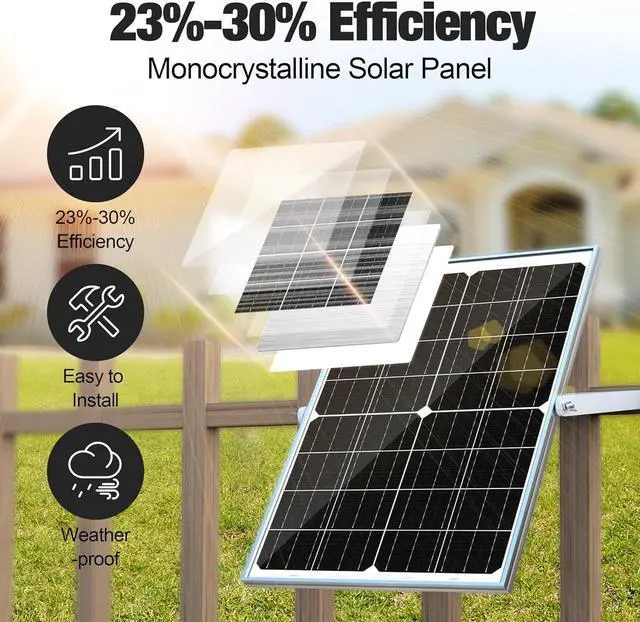Alt view image 3 of 7 - 25W 12V Solar Battery Charger, Waterpoof Solar Panel Kit with Energy Saving Controller for Car RV Trailer Marine Boat Motorcycle Truck Tractor Etc